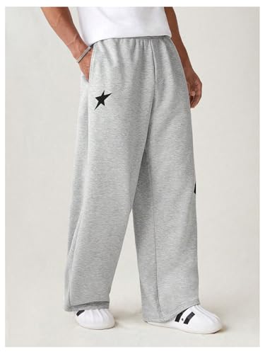 GORGLITTER Men's Y2K Star Pants Graphic Baggy Sweatpants Elastic Waist Loose Wide Leg Joggers4