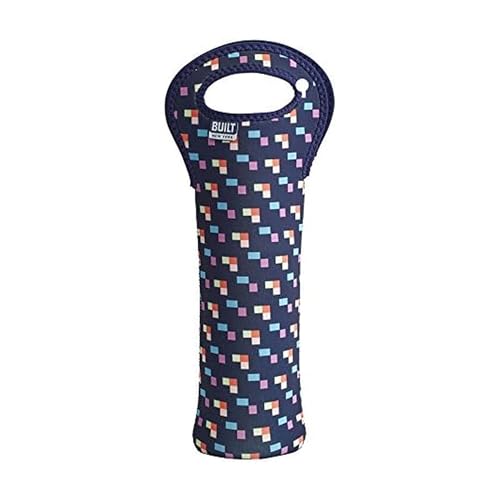 BUILT Wine Tote, Blue Confetti