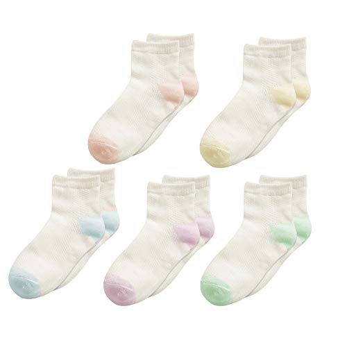 Cotton Socks 5 Pairs Fashion Crew Socks for Newborn Baby Girls Boys (5 pairs 04, S)