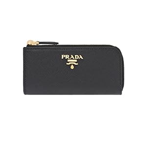 Prada Portachiavi Ganci Nero Black Vitello Move Leather Keyholder Wallet 1PG604