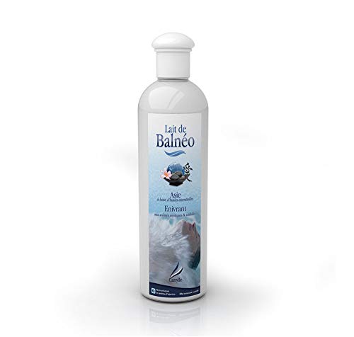Camylle - Lait de Balnéo Asie - Emulsion d'Huiles Essentielles pour Baignoire Balnéo, Bain à Bulles, Bain de pieds Thalasso - Enivrant aux arômes mystiques et acidulés - 500ml