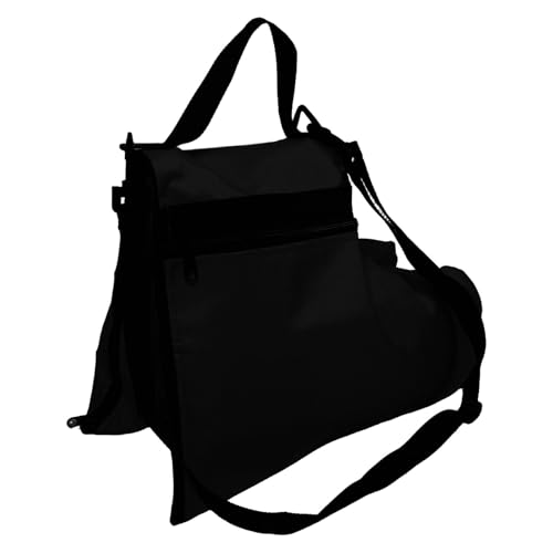 Bolsa para patines en línea negra resistente a la abrasión con correa ajustable de 20l