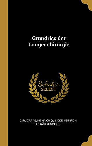 Preisvergleich Produktbild Grundriss Der Lungenchirurgie