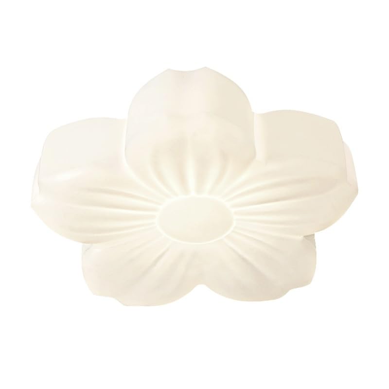 Plafonnier LED en fer et résine de fleurs blanche style crème haut de gamme pour villa