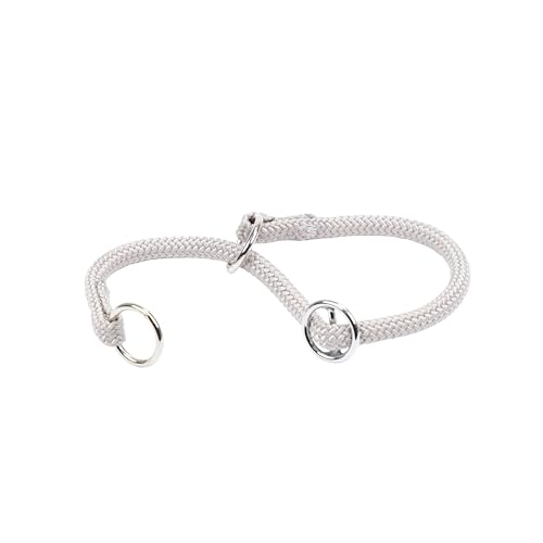 Ferplast Collare Semistrozzo SPORT, Collare per Cani, Collare da Addestramento con Anelli Regolabili, in Cordino di Nylon, Lunghezza 35 cm, spessore 8 mm, Grigio