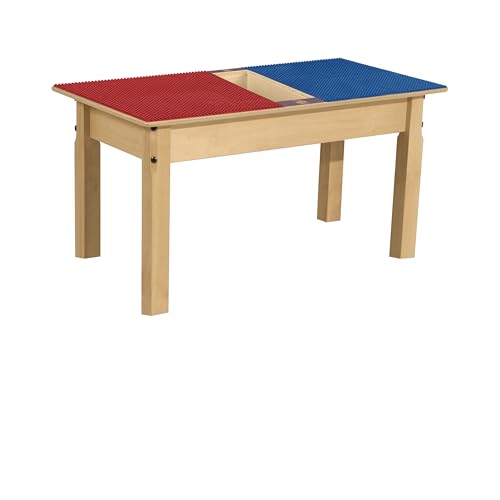 Contender Time-2-Play Kids Activity Play Table, Compatible with Lego Bricks, Extra Sturdy Birch Plywood, 35