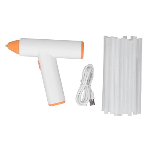Hot Melt Gun Battery Powered Heat Gun With 20Pcs Glue Sticks Cordless Heating Gun for About 40 Seconds to Operate