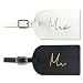 GroomBrideGifts Mr and Mrs Luggage Tags, Bridal Shower Gifts, Honeymoon Travel Essentials,Engagement Gift for Couples