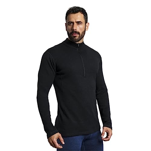 Men's Alpaca Wool Base Layer: 230 Lightweight Half-Zip