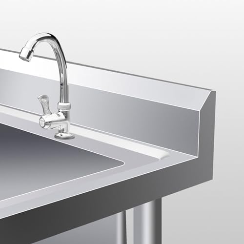 Évier utilitaire autoportant cuisine restaurant acier inoxydable - 6
