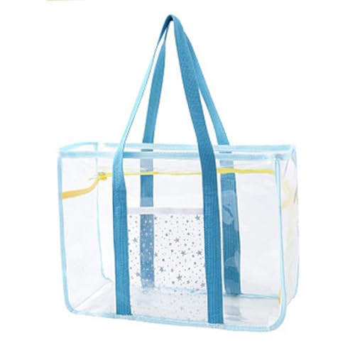 Clear Tote Bag, Transparent Shoulder Bag, Large Waterproof Beach Tote, Women Handbag