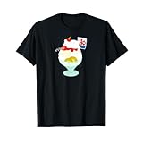 しろくまチャンかき氷にダイブする 暑い夏休み おいしい さくらんぼ いちご キウイ 練乳 かき氷 癒しの動物シリーズ Tシャツ
