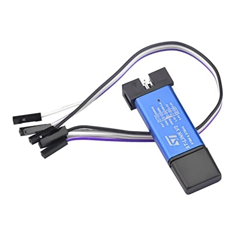 VOKTTA ST-LINK V2 Programmer Emulator Downloader Emulator Debugger Support Programming Unit ST-M8 ST-M32 with F2F Jumper Cable(Random Color) Cover