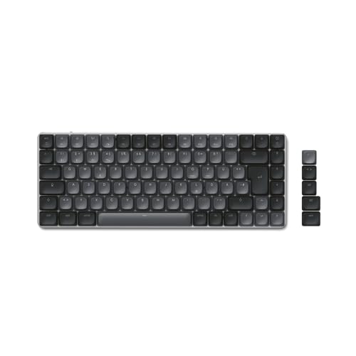 Satechi Clavier Mécanique 75% SM1 QWERTY US, Rechargeable, Gris-Noir