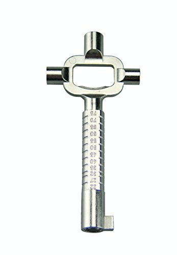 W + M Diseño Llave, Architekt Llave multifunción niquelado, universal de llave con escala para cilindro longitudes