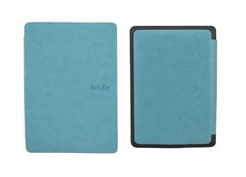 RUIPOCX Estuches compatibles con Kindle 4.ª/5.ª generación Número de Modelo D01100 Lector de Libros electrónicos 6'' 2011 y 2012 Funda de Cuero(Light Blue)