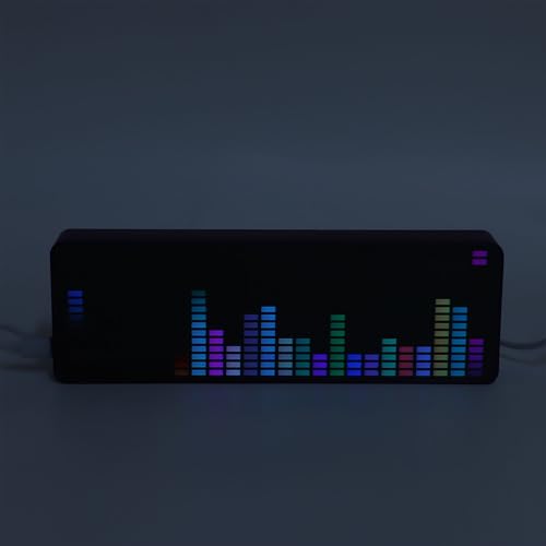 Luce LED: questo display dello spettro musicale è composto 16 colonne e 24 righe con un totale di 384 LED RGB, luminosi e colorati, con sensore vocale del livello di luce del ritmo a 1624 segmenti, per aggiungere più divertimento alla riproduzione musicale
