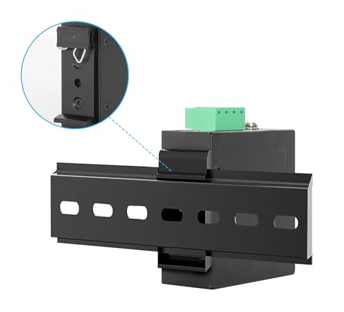 Inyector Industrial Gigabit PoE++ Intellinet, 95 W, IP50, Montaje en Carril DIN | IEEE 802.3bt/at/af, carcasa metálica, operación de -40 a 75 °C, 1 puerto RJ45 para cámaras y VoIP | 509602 miniatura 2
