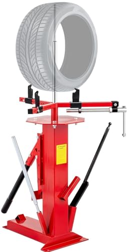 MOTOOS Manual Tire Changer Portable for 4 to 16-1/2Tires Hand Bead Breaker Mounting Tool for Truck/Car/Motorcycle Tires Red