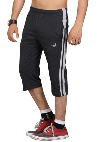 Image of VEGO Mens Cotton Three by Fourth, 3 /4, Capri, Three Quarter Plus Size