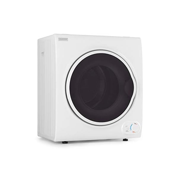 Klarstein-Jet-Set-4000-Secadora-de-ropa-Carga-frontal-Potencia-1400-W-Independiente-EEC-C-4-kg-Resistencia-de-PTC-Calor-de-hasta-60-C-Programable-de-20-a-200-minutos-Compacta-Blanco