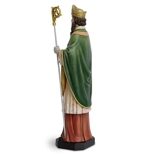 Estatua de San Patricio 10.5" H en Resina Pintada miniatura 6