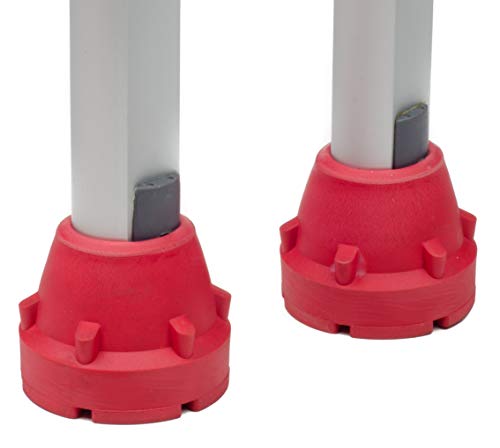 SureTip RED Crutch Tips & Cane Tip (Pair of 2) – 1 Size Fits All 3/4" 7/8” Inch - Extreme Grip Heavy Duty Universal Sizing Crutches Shafts Longest Lasting High Performance Rubber Non-Slip