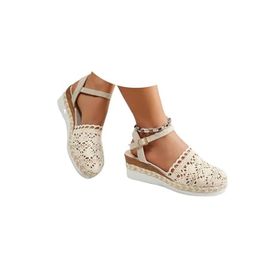 Sandalias Plataforma Mujer Esparto Cuña Cerradas Sandalias Comodas Alpargatas Verano Cierre De Hebilla De Vestir Casual Yute Sandalia Elegantes Moda Flexibles Zapatos Antideslizantes Fiesta Novia 2025