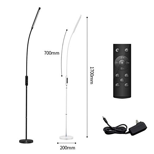 Lámpara de pie LED regulable con protección ocular para lectura 6