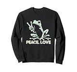Photo Gallery peace love and frogs - vintage simbolo della pace amante rana felpa Photo Gallery peace love and frogs - vintage simbolo della pace amante rana felpa