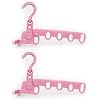 2 Pack Foldable Travel Hangers for Clothes, Foldable Clothes Hanger Rack for Suitcase, Over The Door Foldable Clothes Hanger, Collapsible Hangers for Clothes Travel Red