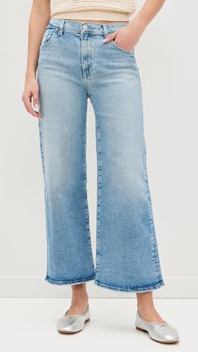 AG Adriano Goldschmied Women's Saige Mid-Rise Wide Leg Jeans in Momento2