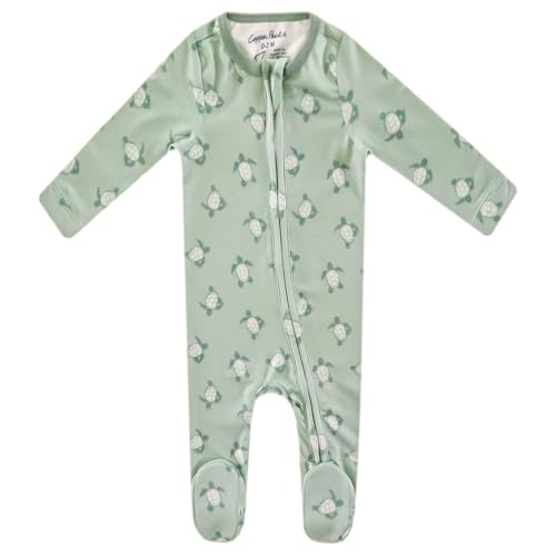 Image of Copper Pearl Zip-Up Footie Baby Pajamas - Soft Newborn Onesies for Boys & Girls, Tag-Free with Two-Way Zipper Baby Sleepers for Newborn - 24 Months, Wade