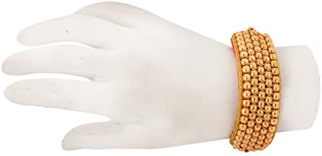 Handicraft Kottage Women's Traditional Gold Plated Royal Rajasthani Look Pochi Armlet Kada | Bajuband Armlet | Bangles Set for Girls & Women