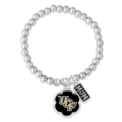 UCF Central Florida Knights Hazel Mom Charm Bead Stretch Bracelet Jewelry Gift