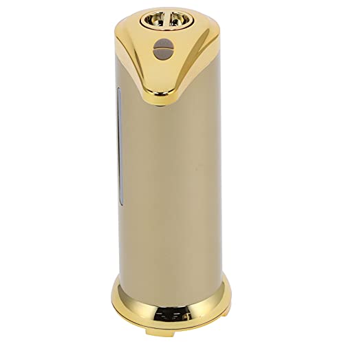 Dispensador de jabón, sensor infrarrojo, dispensador automático de jabón para inodoro para oficina para baño (dorado)