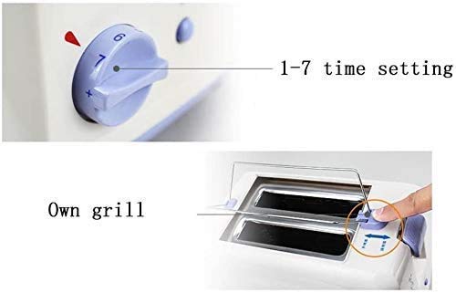 Automatische Brotbackmaschine 2 Scheiben Retro Toaster 2 Steckplätze Automatische Einstellung 750 W Abtaufunktion… – Bild 3