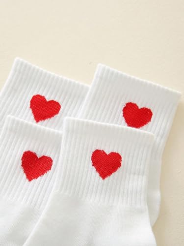 Image of Milumia Women's 2 Pairs Cute Heart Print Ankle Socks Comfort Low Cut No Show Lovely Design Socks