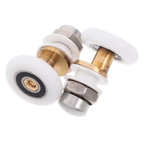 SEWACC 2個 浴室引戸用大型軸受滑車 滑らかな動作と高耐久性 ガラス製シャワードア交換部品 クラシックアークデザインで簡単取付