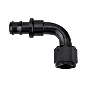 EVIL ENERGY 10AN 90 Degree Push Lock Hose Fitting End Black