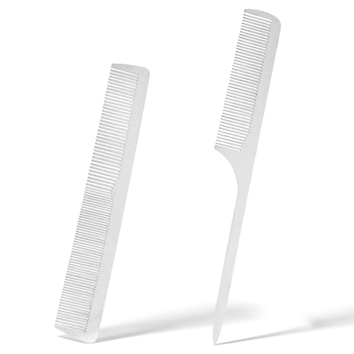 Set de 2 Peines de Acero Inoxidable Anti-Estático miniatura 1