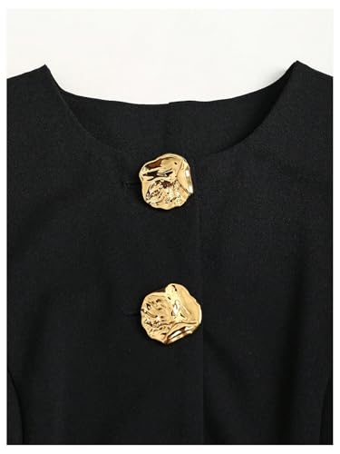 Stylish Black Blazer Vest and Skirt Set for Effortless Chic - Image 3