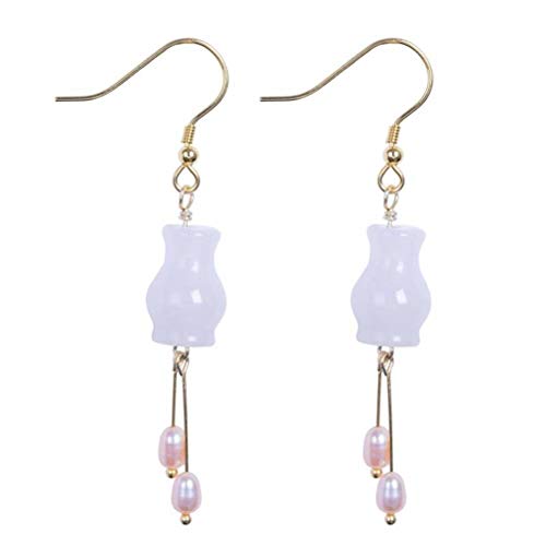 Boucles d'oreilles pour filles cadeau parfait en perles de riz rétro