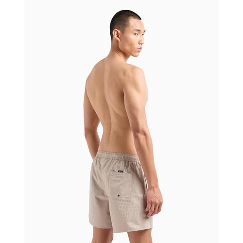 Armani Exchange Men's Swim Trunk with All Over Block Letter Ax Logo4