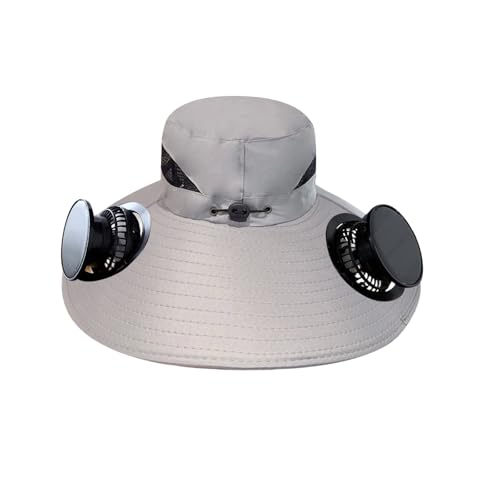 Hat with Fans Solar Power, Fan Hat, Solar & USB Charging, Strong Wind, Sun Protection, Enhancing Ventilation
