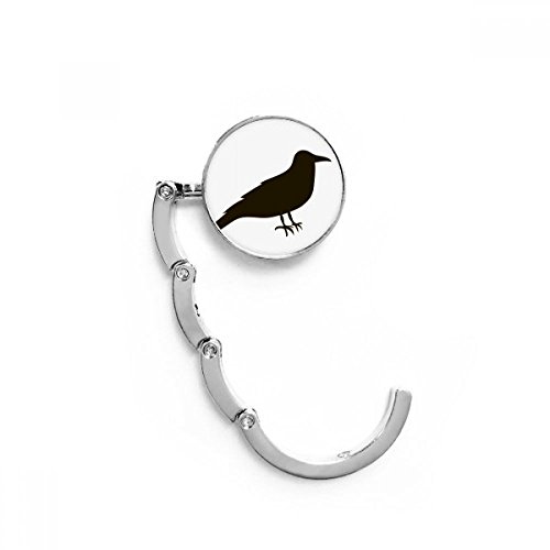Table crochet sac pliable oiseau noir mignon de 4,4x4,4 cm pour bureau