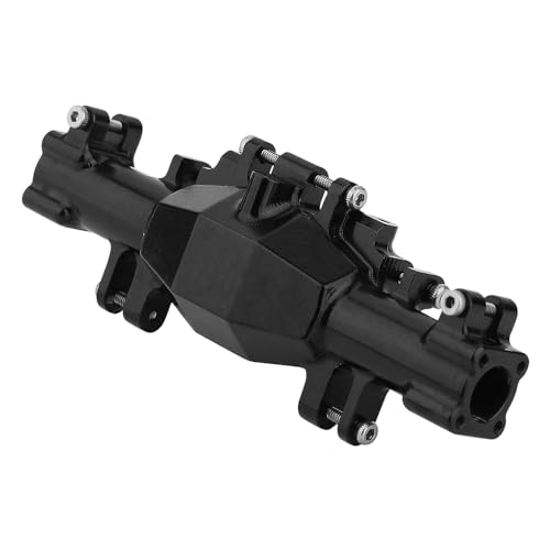 Pothyes CNC Aluminum Alloy Front or Rear Axle Housing for LOSI Mini LMT 1/18 Digger Monster Truck Brushed RTR LOS01026 Metal Upgrade Parts (Black)