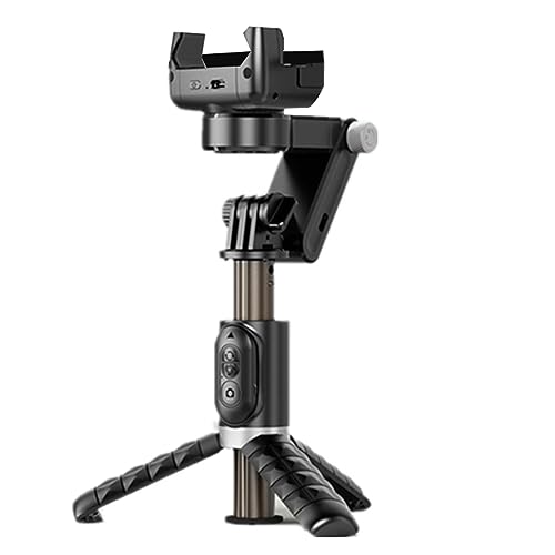 Pesderty Estabilizador de CardáN InaláMbrico para TeléFono Selfie Stick 360 Grados Smart Face Tracking GrabacióN en con Luz de Relleno