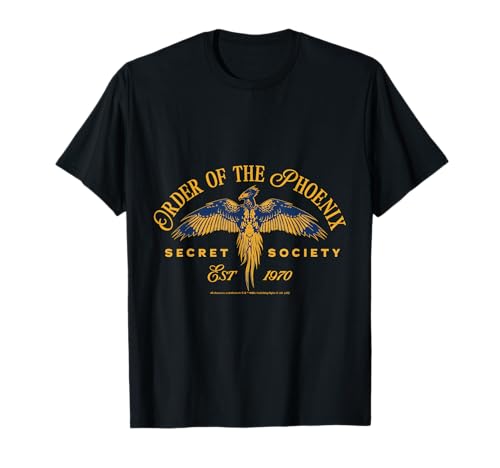 Image of Order of The Phoenix Secret Society Est 1970 Harry Potter T-Shirt