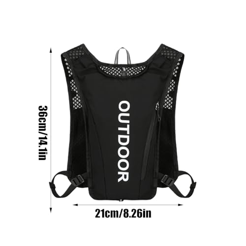 Sac à dos d'eau et gilet de course 5 L respirant léger pour trail mixte